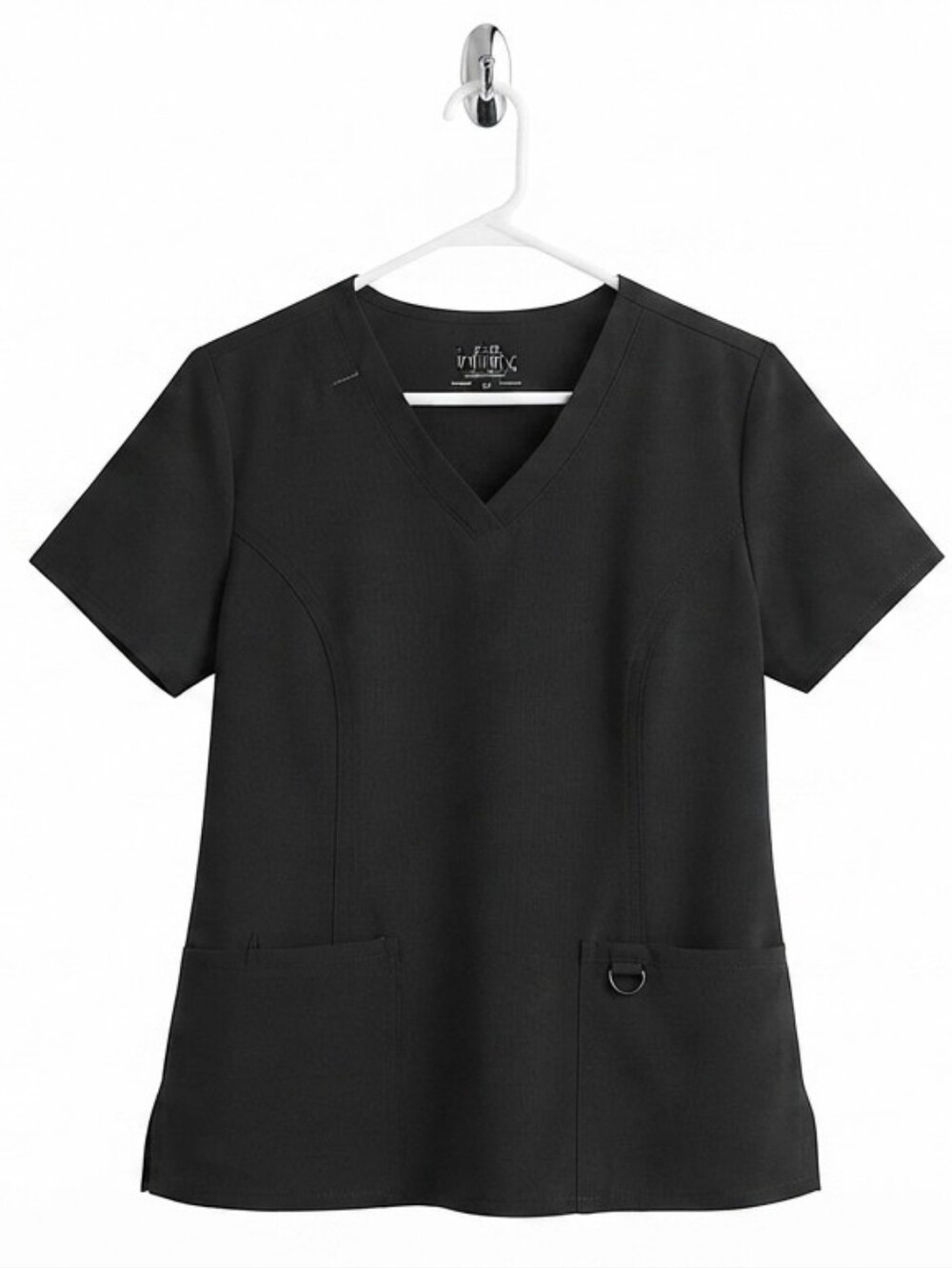 Cherokee Infinity Women's Plus Size 2XL Black V-Neck Scrub Top